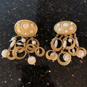 Vintage Clip on earrings, Chandelier style.